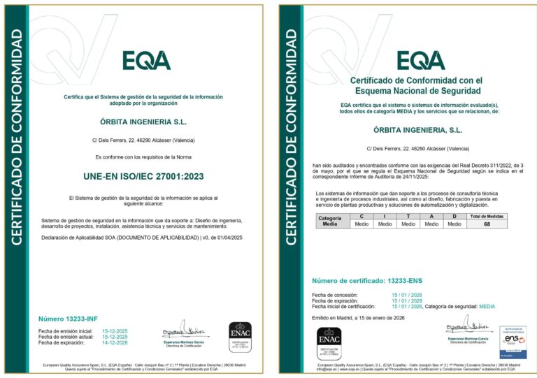 Certificado ISO 27001 y ENS